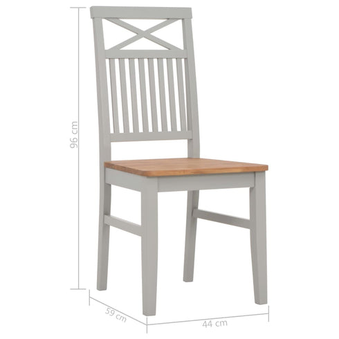 Maison Madeleine -  7 Piece Dining Set Solid Oak Wood